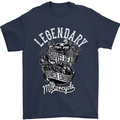 Legendary Shovelhead Motorcycle Biker Mens T-Shirt Cotton Gildan Navy Blue