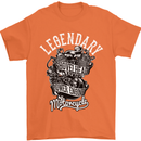 Legendary Shovelhead Motorcycle Biker Mens T-Shirt Cotton Gildan Orange