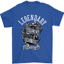 Legendary Shovelhead Motorcycle Biker Mens T-Shirt Cotton Gildan Royal Blue