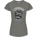 Legendary Shovelhead Motorcycle Biker Womens Petite Cut T-Shirt Charcoal