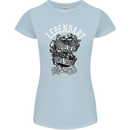 Legendary Shovelhead Motorcycle Biker Womens Petite Cut T-Shirt Light Blue