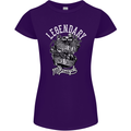 Legendary Shovelhead Motorcycle Biker Womens Petite Cut T-Shirt Purple