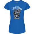 Legendary Shovelhead Motorcycle Biker Womens Petite Cut T-Shirt Royal Blue