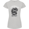 Legendary Shovelhead Motorcycle Biker Womens Petite Cut T-Shirt Sports Grey