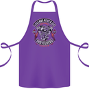 Legends Never Die Biker Motorbike Cotton Apron 100% Organic Purple