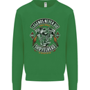 Legends Never Die Biker Motorbike Kids Sweatshirt Jumper Irish Green