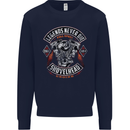 Legends Never Die Biker Motorbike Kids Sweatshirt Jumper Navy Blue