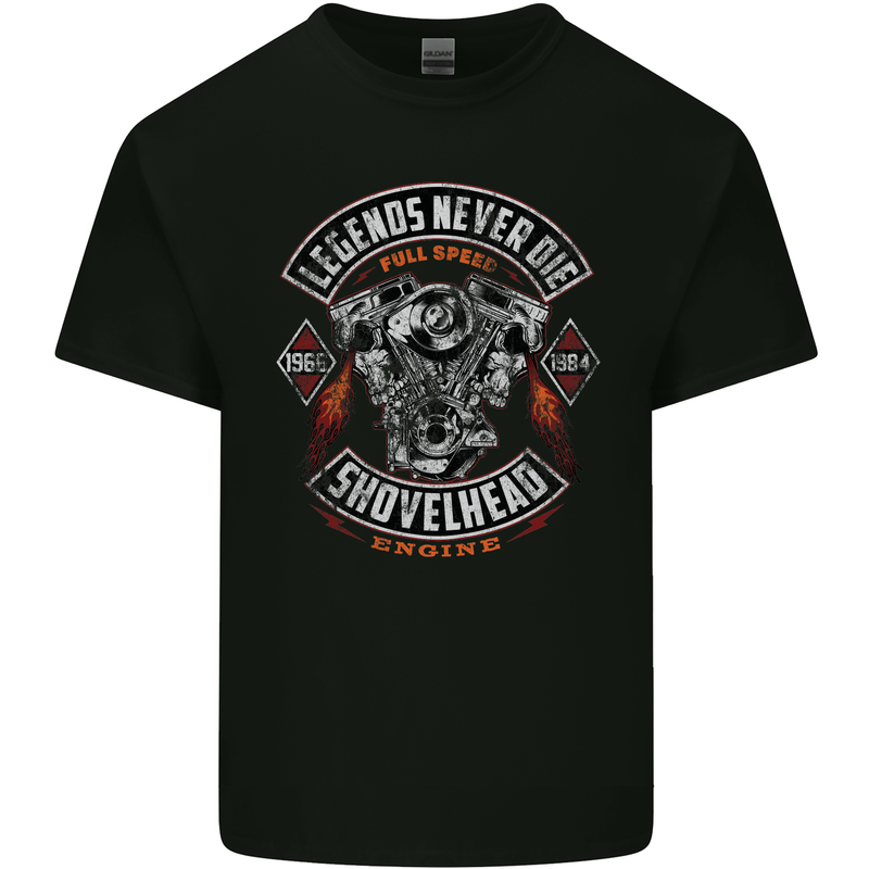 Legends Never Die Biker Motorbike Kids T-Shirt Childrens Black