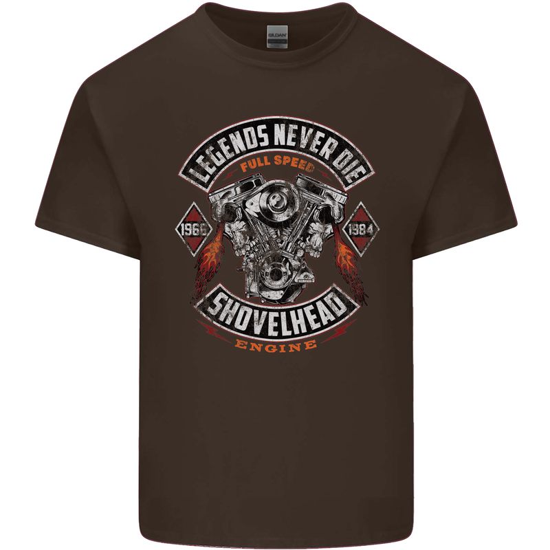 Legends Never Die Biker Motorbike Kids T-Shirt Childrens Chocolate