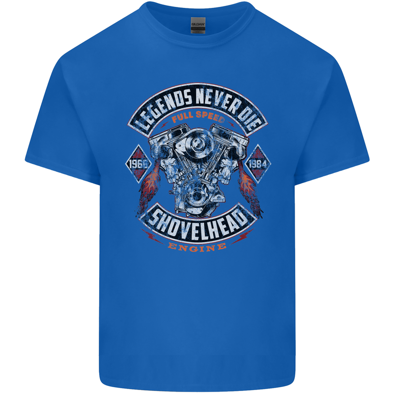Legends Never Die Biker Motorbike Kids T-Shirt Childrens Royal Blue