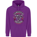 Legends Never Die Biker Motorbike Mens 80% Cotton Hoodie Purple