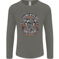Legends Never Die Biker Motorbike Mens Long Sleeve T-Shirt Charcoal