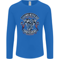 Legends Never Die Biker Motorbike Mens Long Sleeve T-Shirt Royal Blue