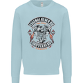 Legends Never Die Biker Motorbike Mens Sweatshirt Jumper Light Blue