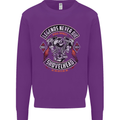 Legends Never Die Biker Motorbike Mens Sweatshirt Jumper Purple