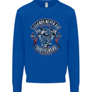 Legends Never Die Biker Motorbike Mens Sweatshirt Jumper Royal Blue