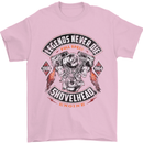 Legends Never Die Biker Motorbike Mens T-Shirt Cotton Gildan Light Pink