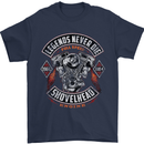 Legends Never Die Biker Motorbike Mens T-Shirt Cotton Gildan Navy Blue