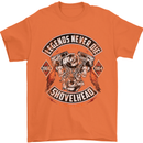 Legends Never Die Biker Motorbike Mens T-Shirt Cotton Gildan Orange