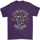 Legends Never Die Biker Motorbike Mens T-Shirt Cotton Gildan Purple