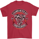 Legends Never Die Biker Motorbike Mens T-Shirt Cotton Gildan Red