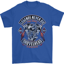 Legends Never Die Biker Motorbike Mens T-Shirt Cotton Gildan Royal Blue