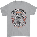 Legends Never Die Biker Motorbike Mens T-Shirt Cotton Gildan Sports Grey
