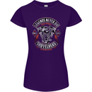 Legends Never Die Biker Motorbike Womens Petite Cut T-Shirt Purple