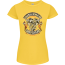 Legends Never Die Biker Motorbike Womens Petite Cut T-Shirt Yellow