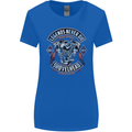 Legends Never Die Biker Motorbike Womens Wider Cut T-Shirt Royal Blue