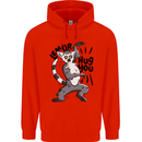 Lemur Hug You Childrens Kids Hoodie Bright Red