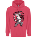 Lemur Hug You Childrens Kids Hoodie Heliconia