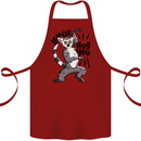 Lemur Hug You Cotton Apron 100% Organic Maroon