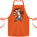 Lemur Hug You Cotton Apron 100% Organic Orange