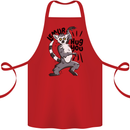 Lemur Hug You Cotton Apron 100% Organic Red
