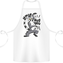 Lemur Hug You Cotton Apron 100% Organic White