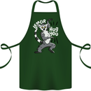 Lemur Hug You Funny Cotton Apron 100% Organic Forest Green