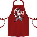 Lemur Hug You Funny Cotton Apron 100% Organic Maroon