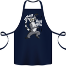 Lemur Hug You Funny Cotton Apron 100% Organic Navy Blue