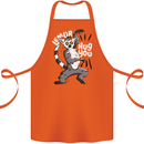 Lemur Hug You Funny Cotton Apron 100% Organic Orange