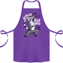 Lemur Hug You Funny Cotton Apron 100% Organic Purple