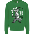 Lemur Hug You Funny Kids Sweatshirt Jumper Irish Green