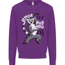 Lemur Hug You Funny Kids Sweatshirt Jumper Purple