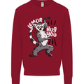 Lemur Hug You Funny Kids Sweatshirt Jumper Red