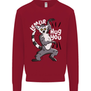 Lemur Hug You Funny Kids Sweatshirt Jumper Red