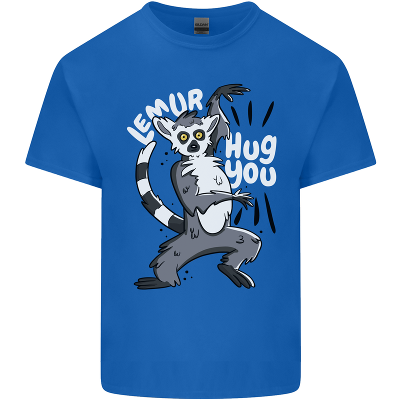 Lemur Hug You Funny Kids T-Shirt Childrens Royal Blue