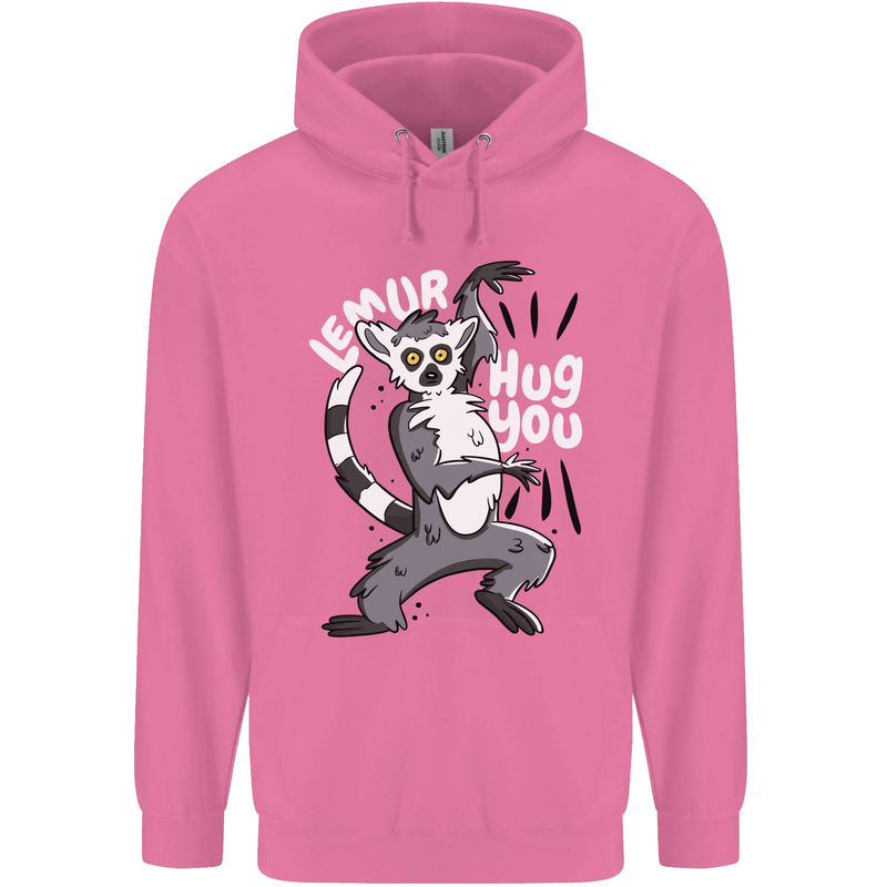 Lemur Hug You Funny Mens 80% Cotton Hoodie Azelea