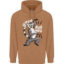 Lemur Hug You Funny Mens 80% Cotton Hoodie Caramel Latte