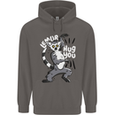 Lemur Hug You Funny Mens 80% Cotton Hoodie Charcoal