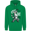 Lemur Hug You Funny Mens 80% Cotton Hoodie Irish Green